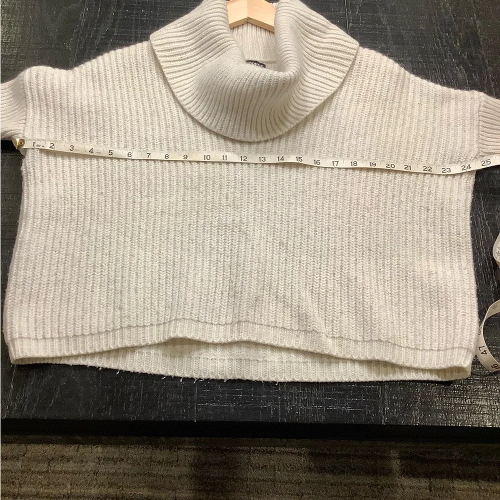 Express Cream Cowl Neck Sweater